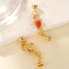 New ruby-set necklace clasp, copper-plated with real gold to retain color and exude a high-end feel, DIY jewelry accessory Specification image